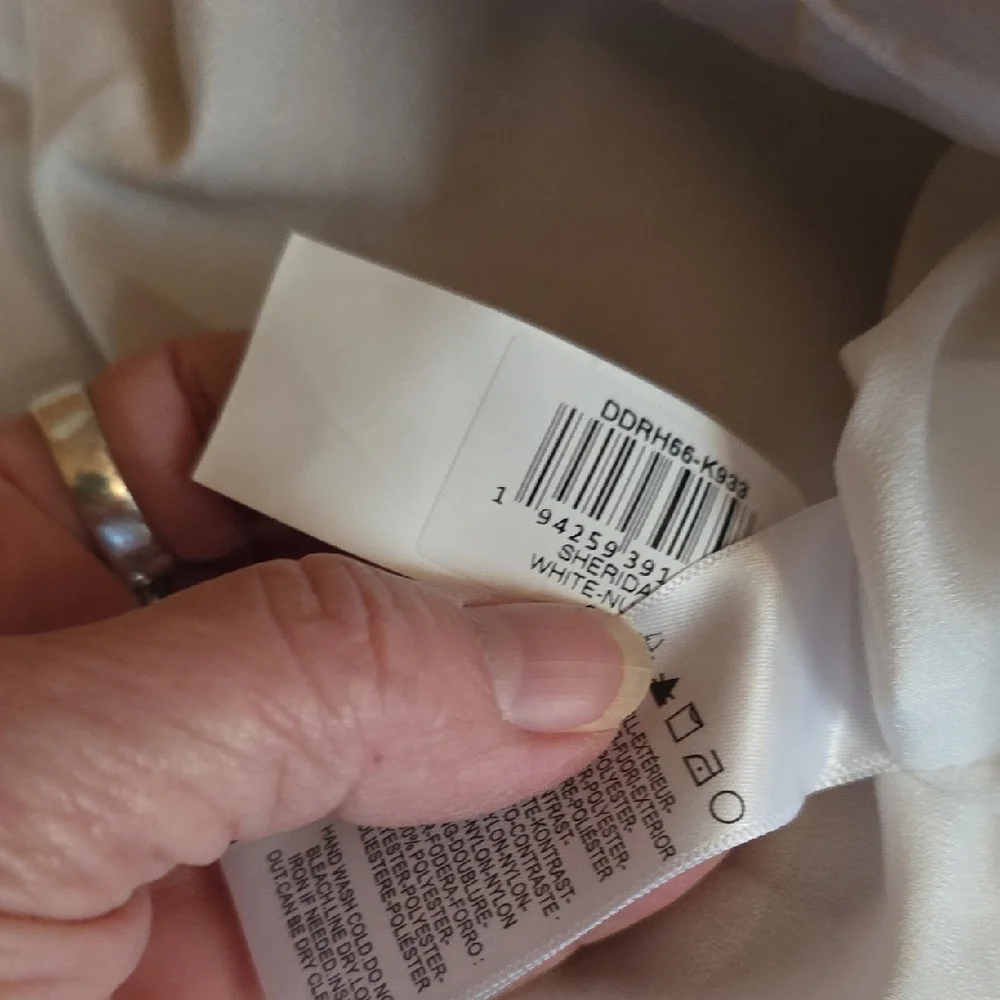 NWT $598 DRESS THE POPULATION SHERIDAN STRAPLESS GOWN DRESS IN WHITE & NUDE SZ S - Picture 11 of 11